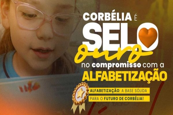 Corbélia recebe Selo Ouro do MEC e alcança nota máxima em Alfabetização Infantil