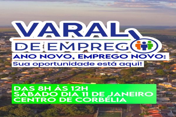 Imagem referente a notícia: Corbélia realiza o 1º varal de empregos no centro da cidade