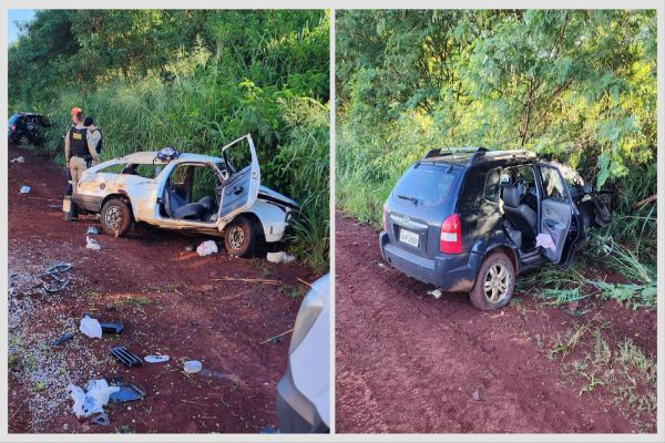 Imagem referente a notícia: Ultrapassagem Mal-Sucedida Causa Acidente na BR-369 em Corbélia
