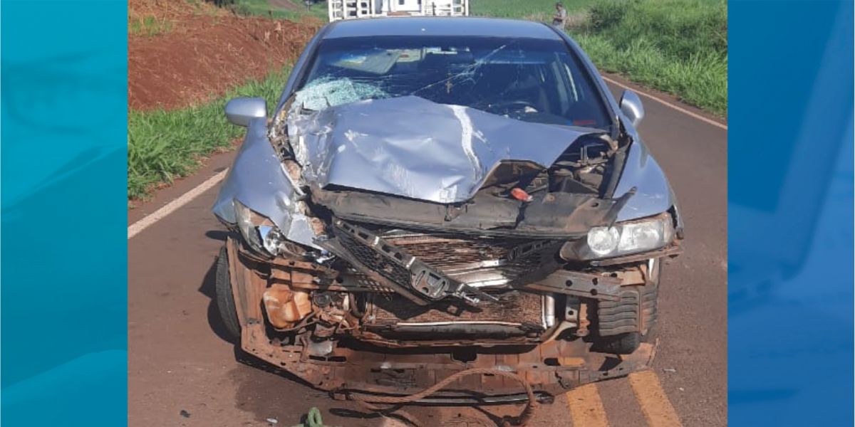 Colisão traseira sem vítimas é registrada na PR-474 em Anahy