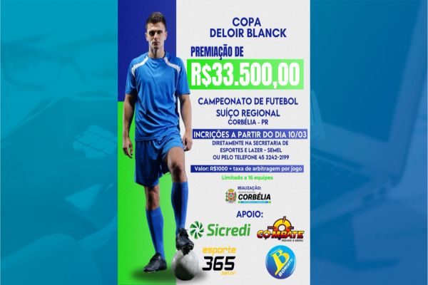 Imagem referente a notícia: Copa Deloir Blanck promete agitar Corbélia