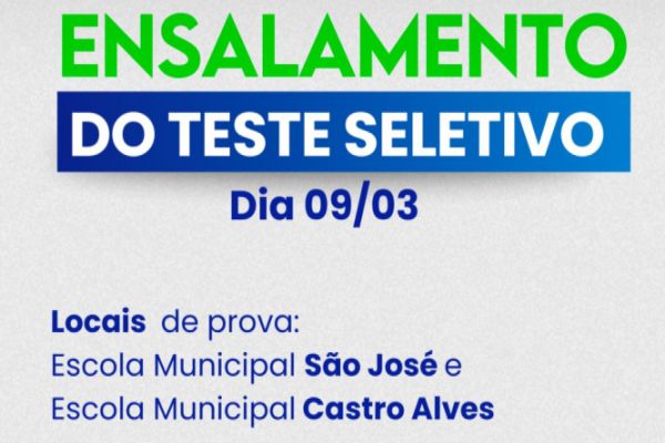 Imagem referente a notícia: Secretaria Municipal de Educação divulga ensalamento e informações sobre a prova