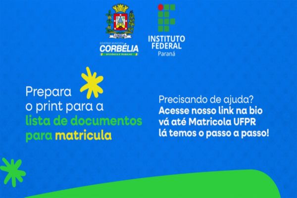 IFPR abre matrículas para candidatos aprovados no Processo Seletivo 2025