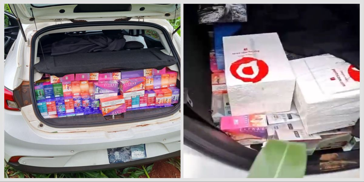 PRF apreende veículo carregado com cigarros eletrônicos em Cascavel