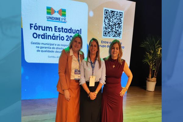 Secretária de Educação representa Corbélia em Fórum Estadual da Undime-PR