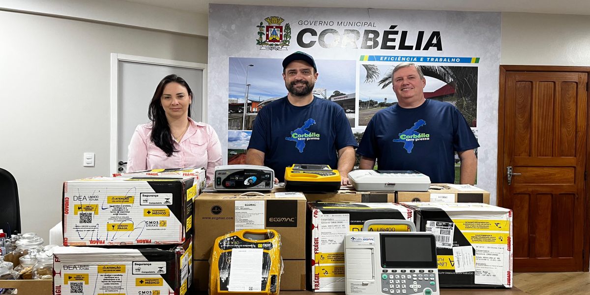 Corbélia recebe novos equipamentos para reforçar a estrutura da saúde