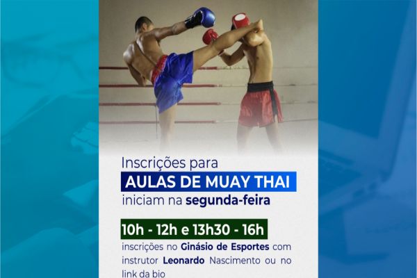 Imagem referente a notícia: Inscrições abertas para curso gratuito de Muay Thai