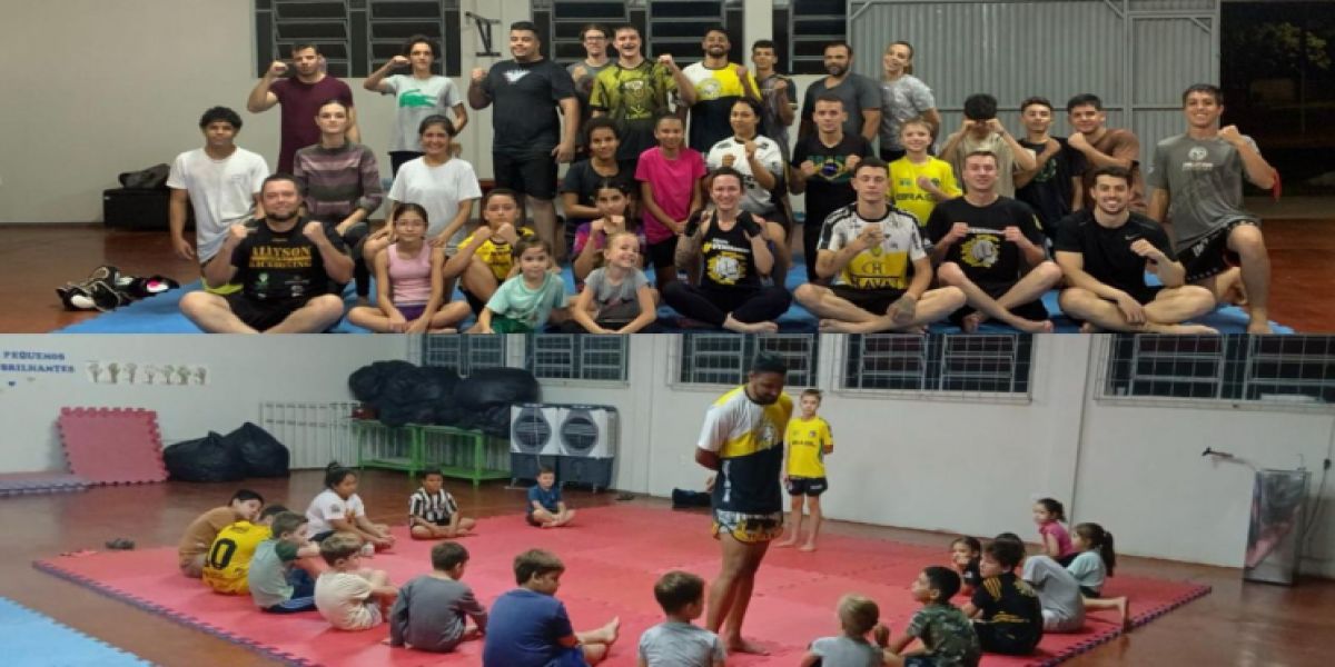 Aula inaugural do projeto gratuito de Muay Thai reúne mais de 50 alunos