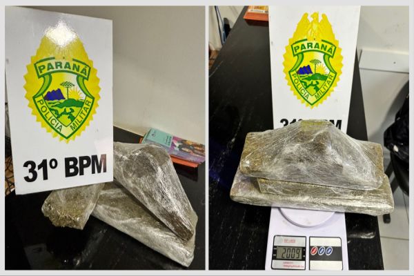 Imagem referente a notícia: Apreensão de drogas na zona rural de Corbélia termina em prisão por tráfico