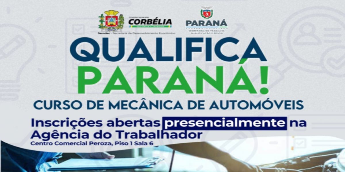 Inscrições abertas para curso gratuito de mecânica automotiva com bolsa-auxílio de R$ 1.008,00