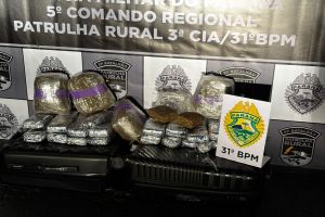 Imagem referente a notícia: Patrulha Rural apreende menor com mais de 13kg de drogas na BR-369