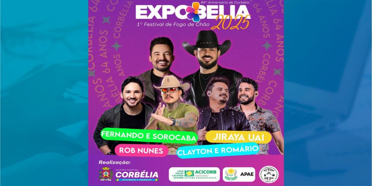 Expobélia 2025 é anunciada oficialmente com grandes shows e entrada gratuita!