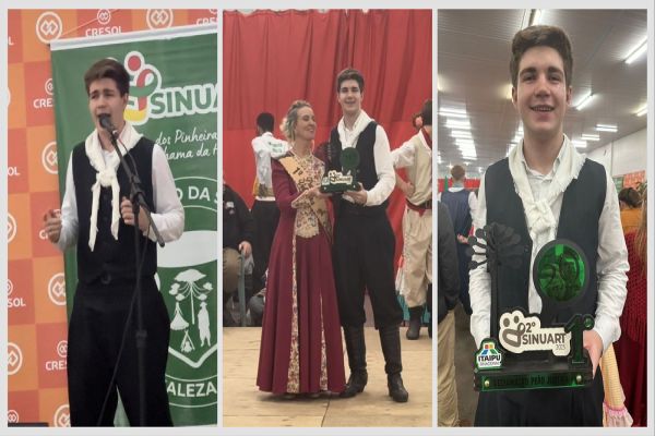 Jovem de Corbélia conquista 1º lugar em declamação no 2º Sinuarte e garante vaga na final paranaense