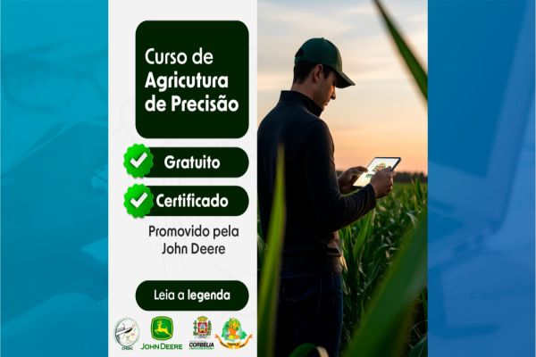 Inscrições abertas para curso gratuito de Agricultura de Precisão