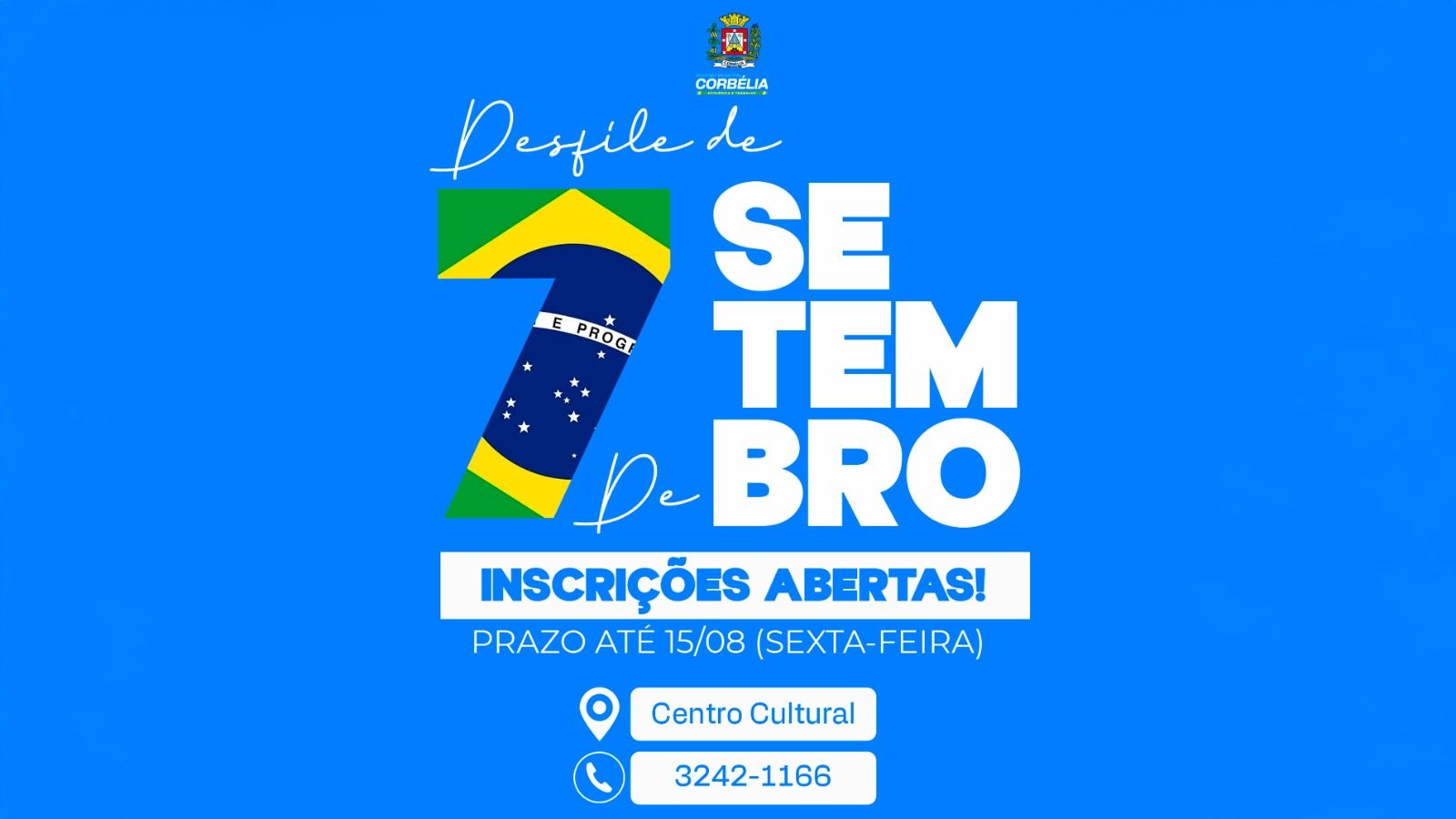 Corbélia volta a desfilar após oito anos com celebração cívica no 7 de Setembro