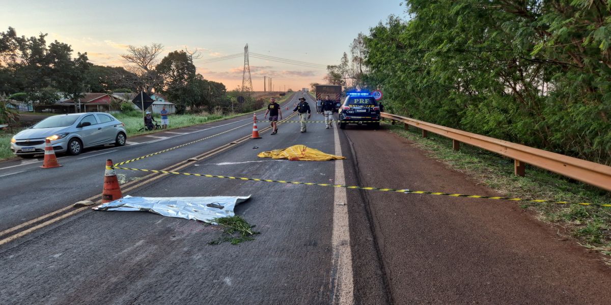 Jovem morre atropelado por carreta na BR-369 em Ouro Verde do Piquiri