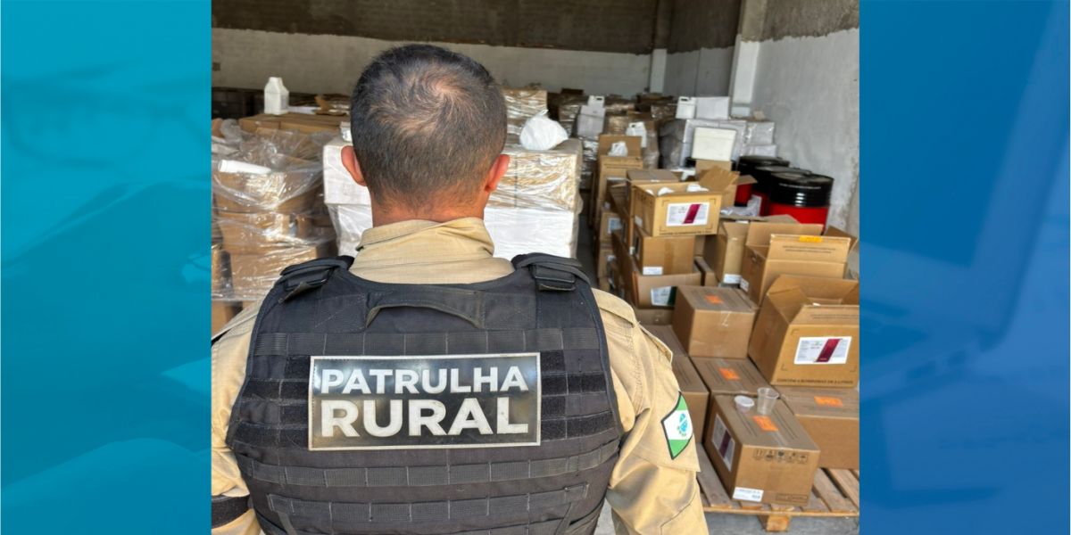 Patrulha Rural e órgãos ambientais interditam depósito irregular de agrotóxicos em Corbélia