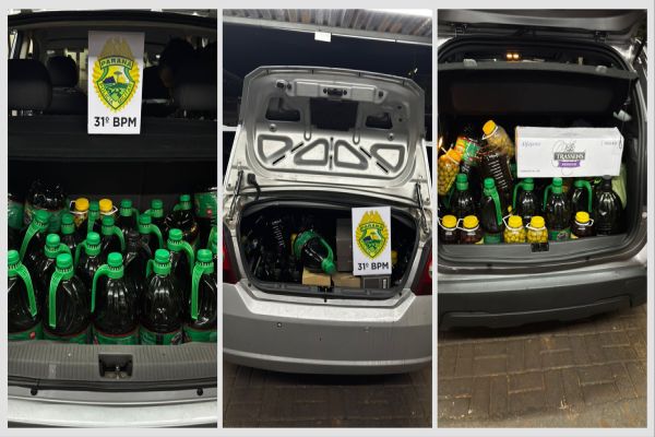 Imagem referente a notícia: Patrulha Rural apreende comboio com produtos contrabandeados da Argentina em Corbélia