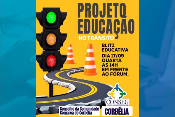 Imagem referente a notícia: Corbélia realiza blitz educativas do Projeto Anjos da Guarda