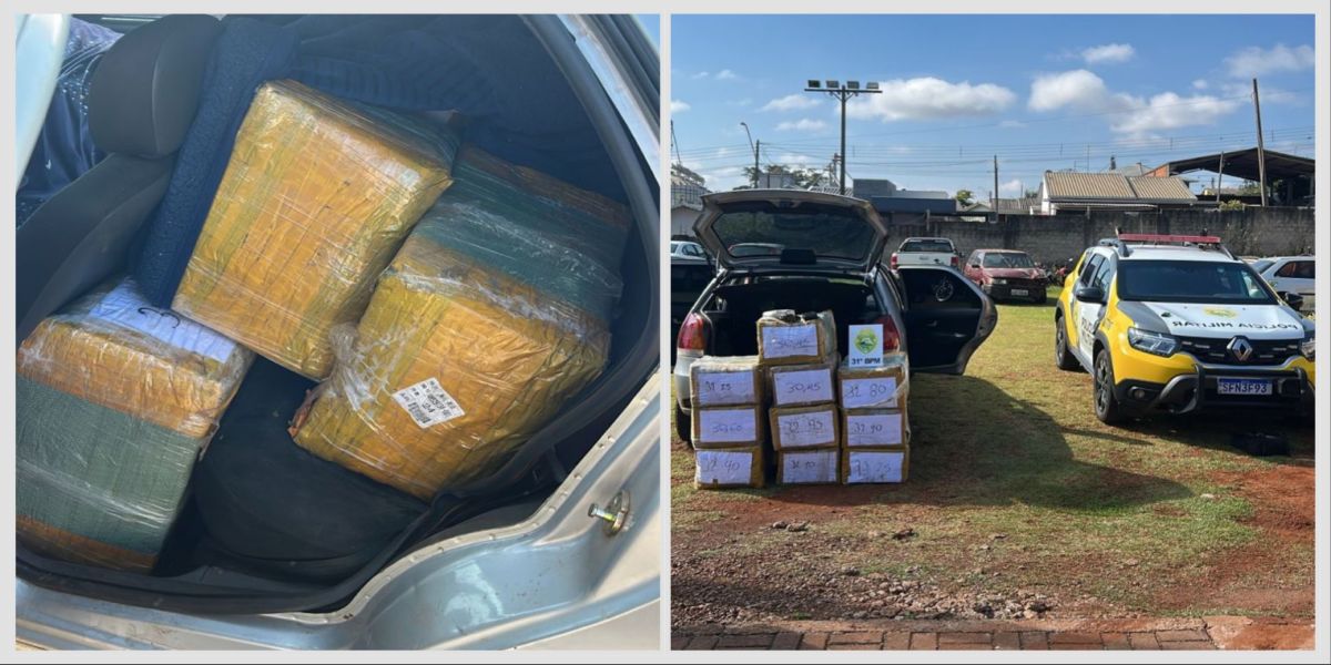 Polícia Militar apreende mais de 300 kg de maconha em Corbélia durante Operação Protetor