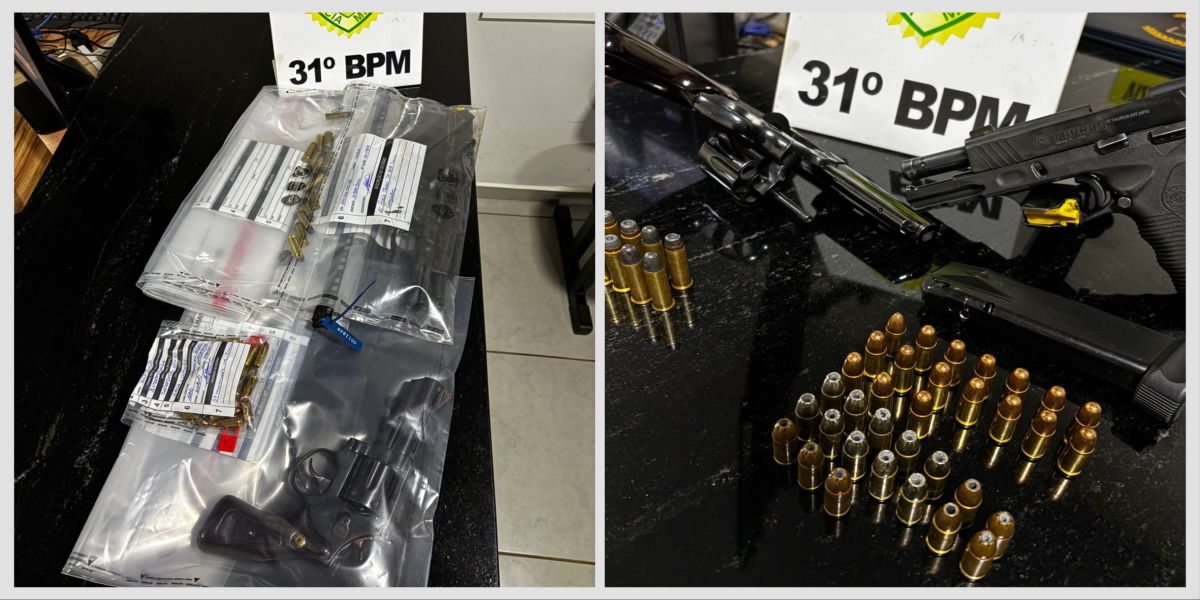 Patrulha Rural prende dois homens com armas de uso restrito em Corbélia