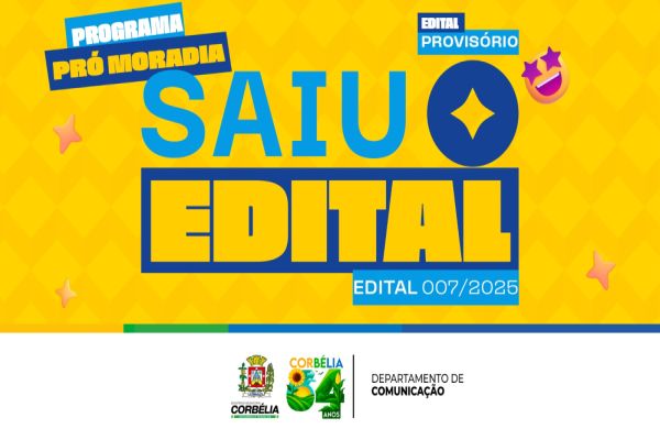 Imagem referente a notícia: Corbélia divulga lista provisória com 40 famílias selecionadas para o Programa Pró-Moradia