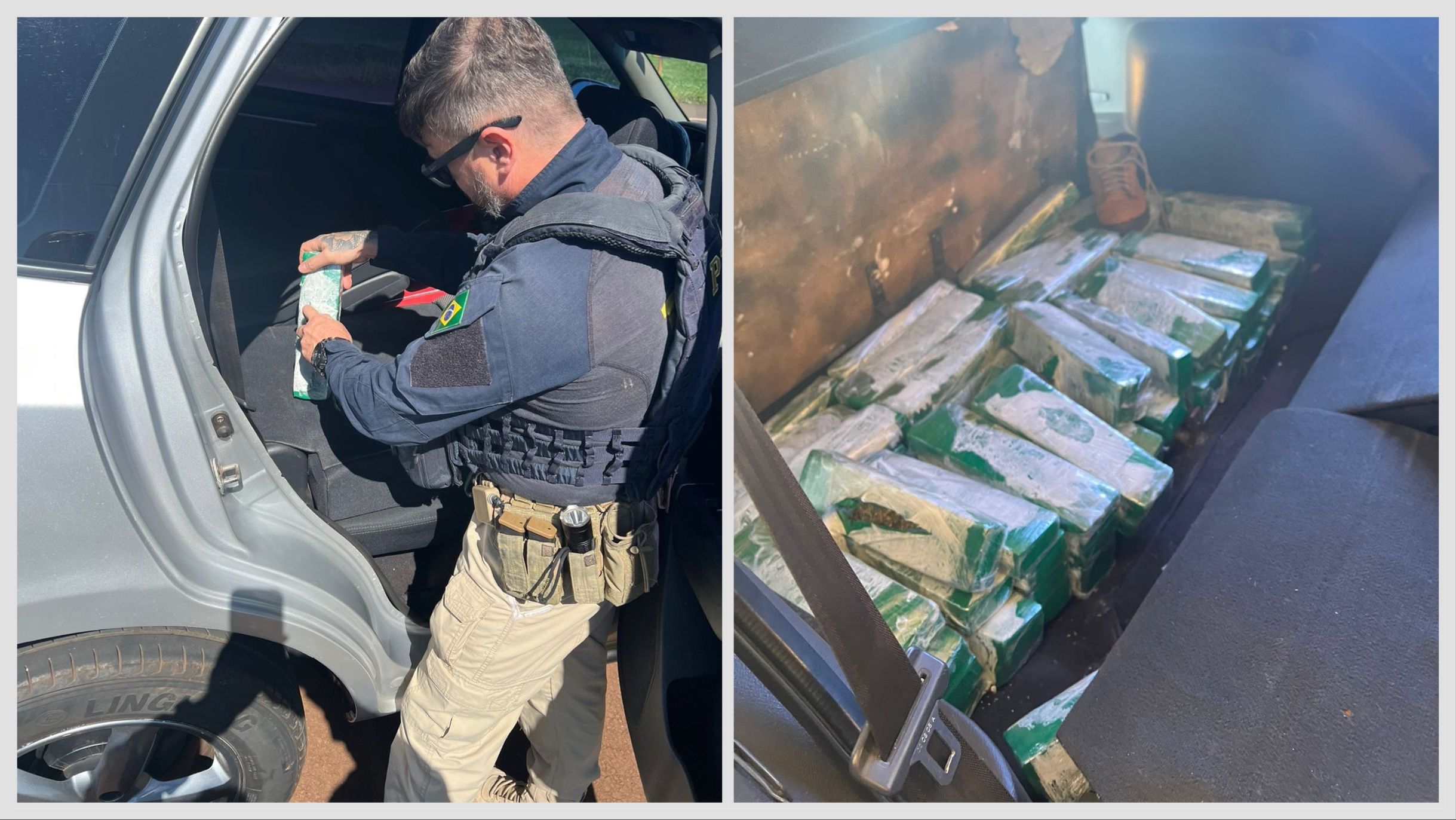 PRF apreende 61 kg de maconha escondidos em compartimento secreto de veículo na BR-369
