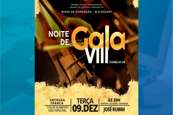 Corbélia se prepara para uma noite inesquecível: Noite de Gala será dia 9 de dezembro