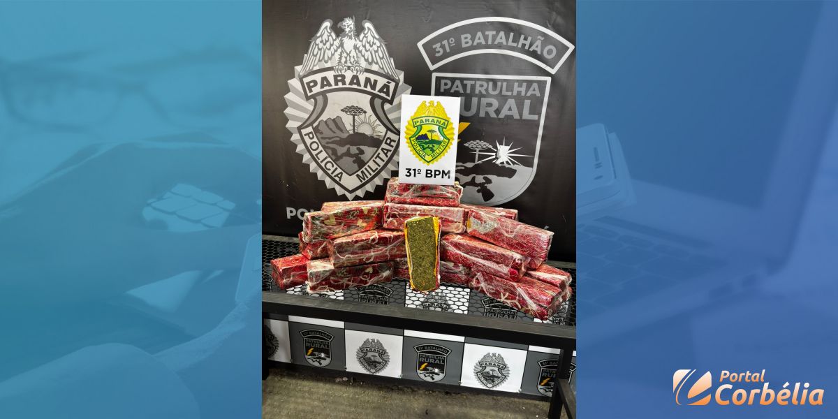 Patrulha Rural prende passageiro por tráfico de drogas em Corbélia