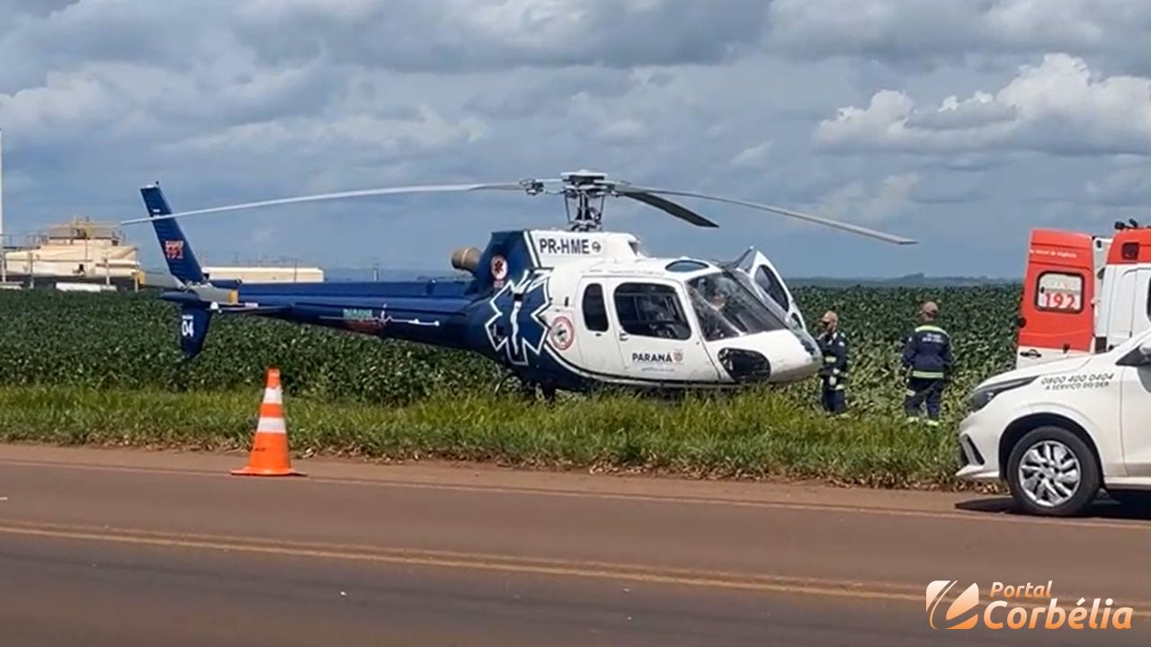 Ocorrência grave deixa duas pessoas feridas na BR-369, em Corbélia