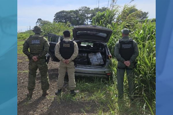 Imagem referente a notícia: Operação conjunta apreende 183 kg de maconha na BR-369, em Corbélia