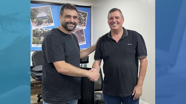 Imagem referente a notícia: Thiago Stefanello transmite cargo ao vice-prefeito Sandro Huf por 15 dias