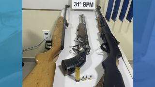 Imagem referente a notícia: Homem é baleado em bar de Iguatu e suspeito é preso com armas na área rural