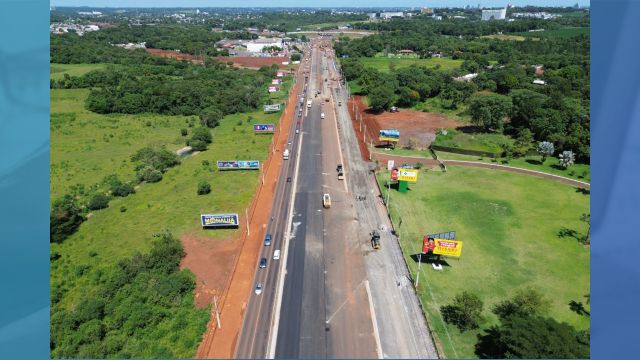 Imagem referente a notícia: Duplicação da Rodovia das Cataratas em Foz do Iguaçu chega a 78,24% de conclusão