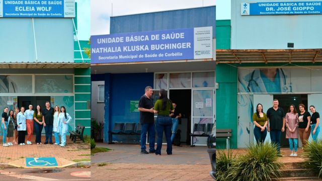 Prefeito em exercício Sandro Huf realiza visitas às UBS da sede ao lado da secretária de Saúde