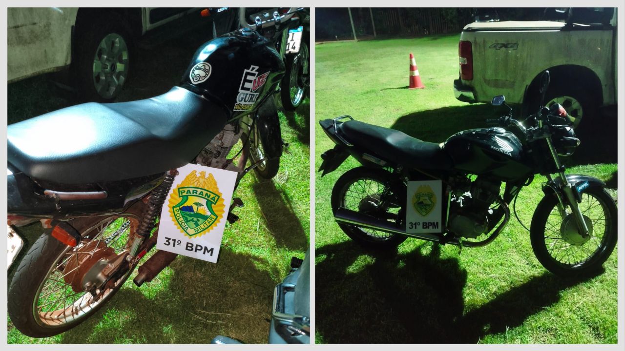 PM apreende duas motos irregulares em menos de duas horas no Centro de Corbélia
