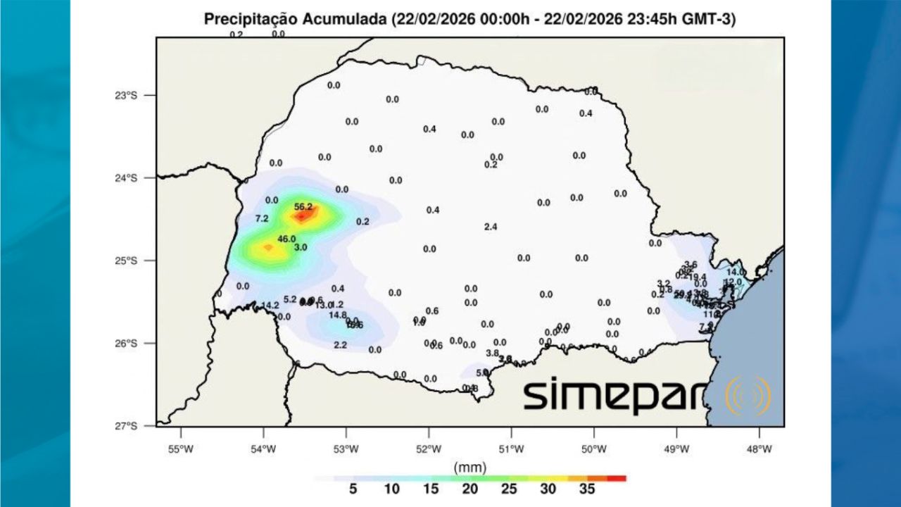 Paraná teve chuvas intensas no fim de semana e previsão indica novas pancadas isoladas