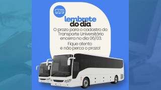 Imagem referente a notícia: Prazo para cadastro do Auxílio Transporte Universitário termina em 6 de março em Corbélia