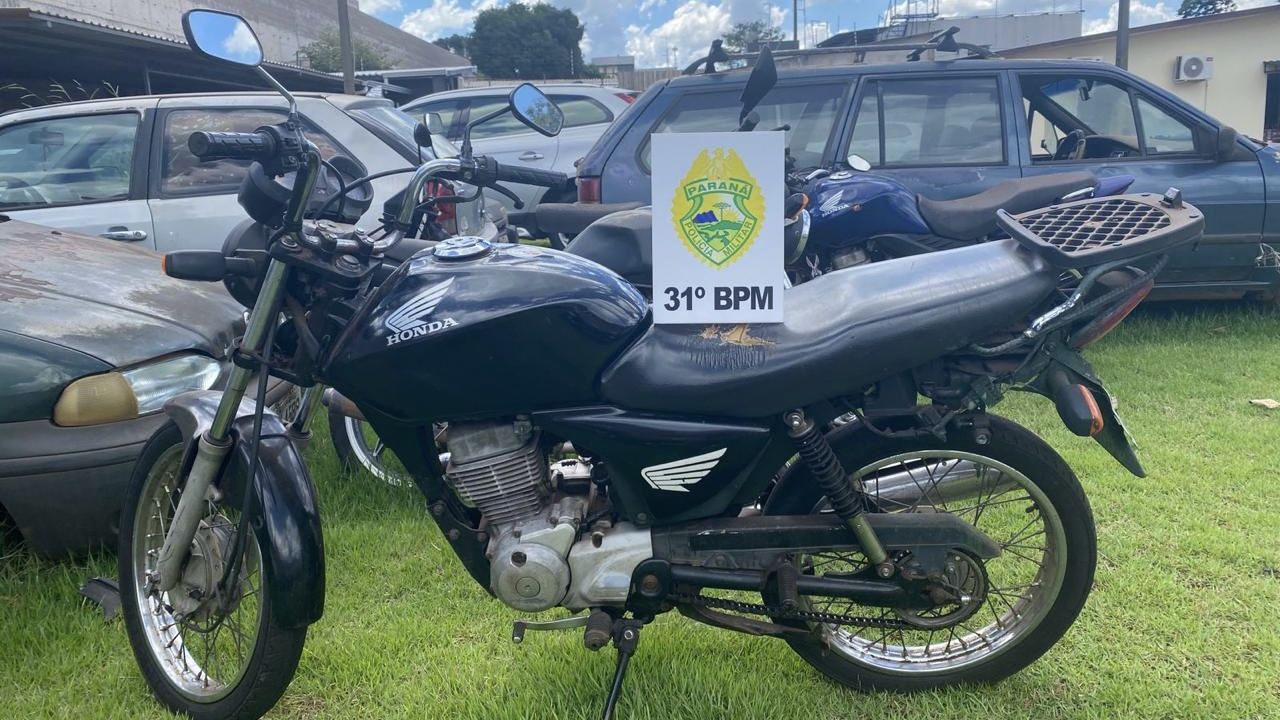 Moto com licenciamento vencido desde 2007 é apreendida no Centro de Corbélia