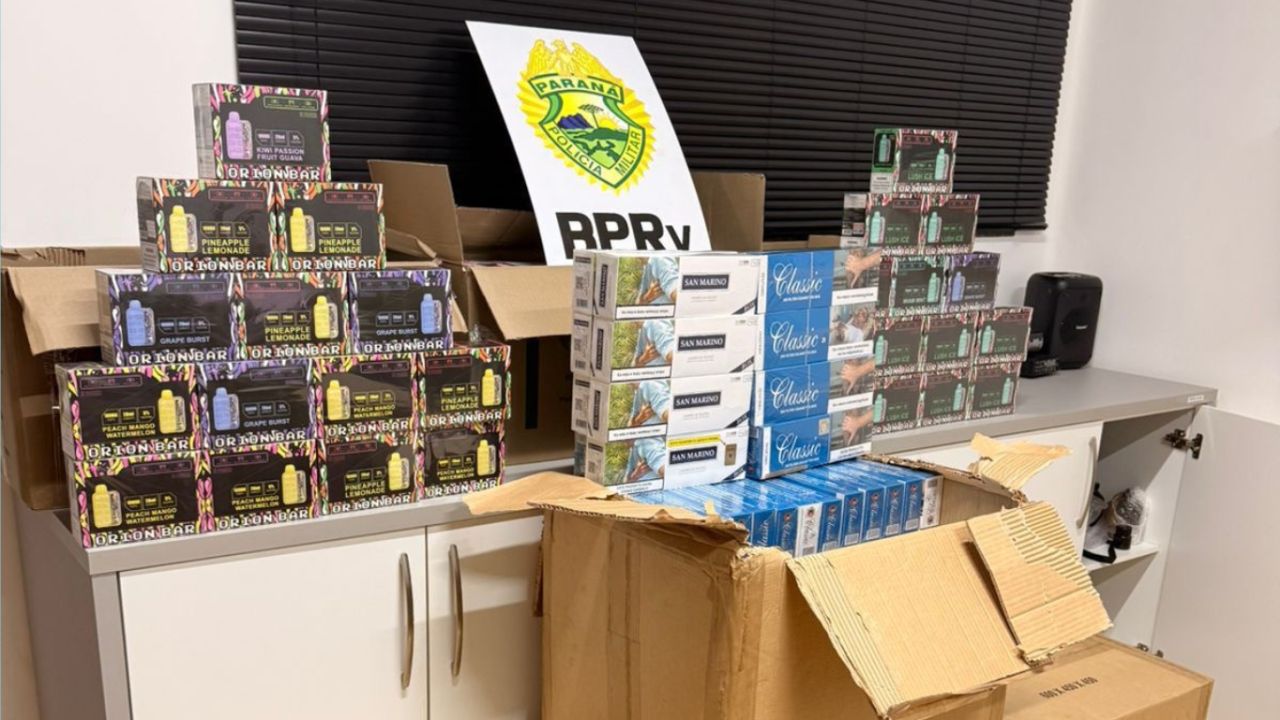 Operação com cães apreende cigarros e vapers contrabandeados na BR-369, em Corbélia