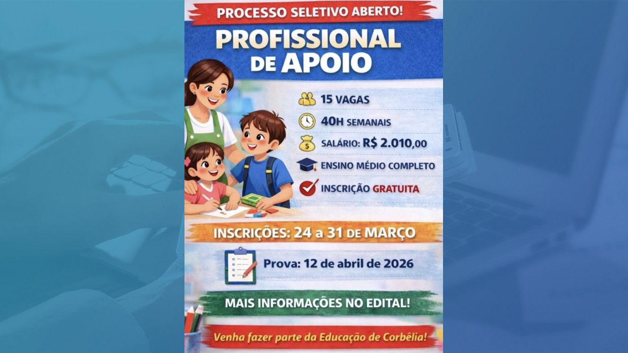 Corbélia abre inscrições para processo seletivo com 15 vagas na educação
