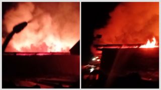 Imagem referente a notícia: Incêndio destrói residência durante a madrugada e mobiliza equipes em Corbélia