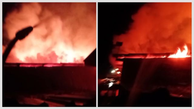 Incêndio destrói residência durante a madrugada e mobiliza equipes em Corbélia