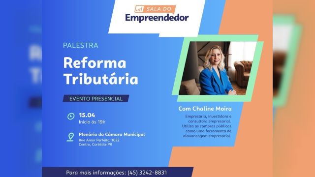 Corbélia terá palestra sobre Reforma Tributária para orientar empresários