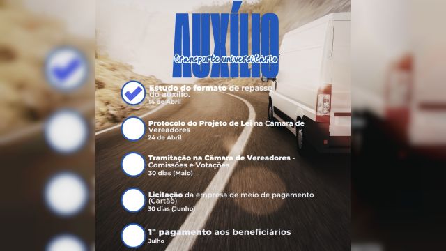 Prefeitura de Corbélia apresenta cronograma para implantação do Auxílio Transporte Universitário