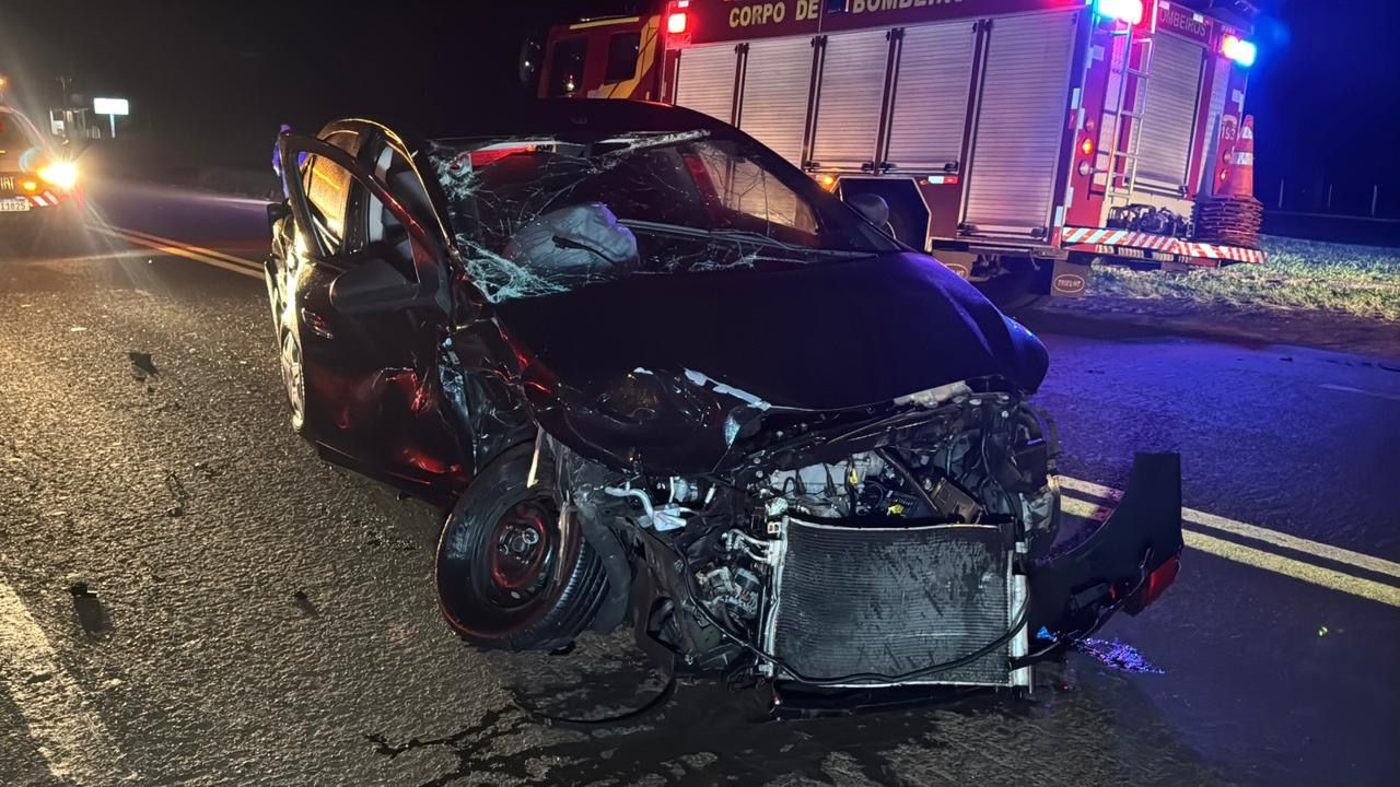 Família fica ferida em grave acidente na BR-369 em Cascavel e motorista é detido por embriaguez