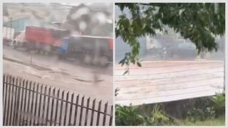 Imagem referente a notícia: Chuvas intensas voltam a causar alagamento em trecho da Avenida Paraná