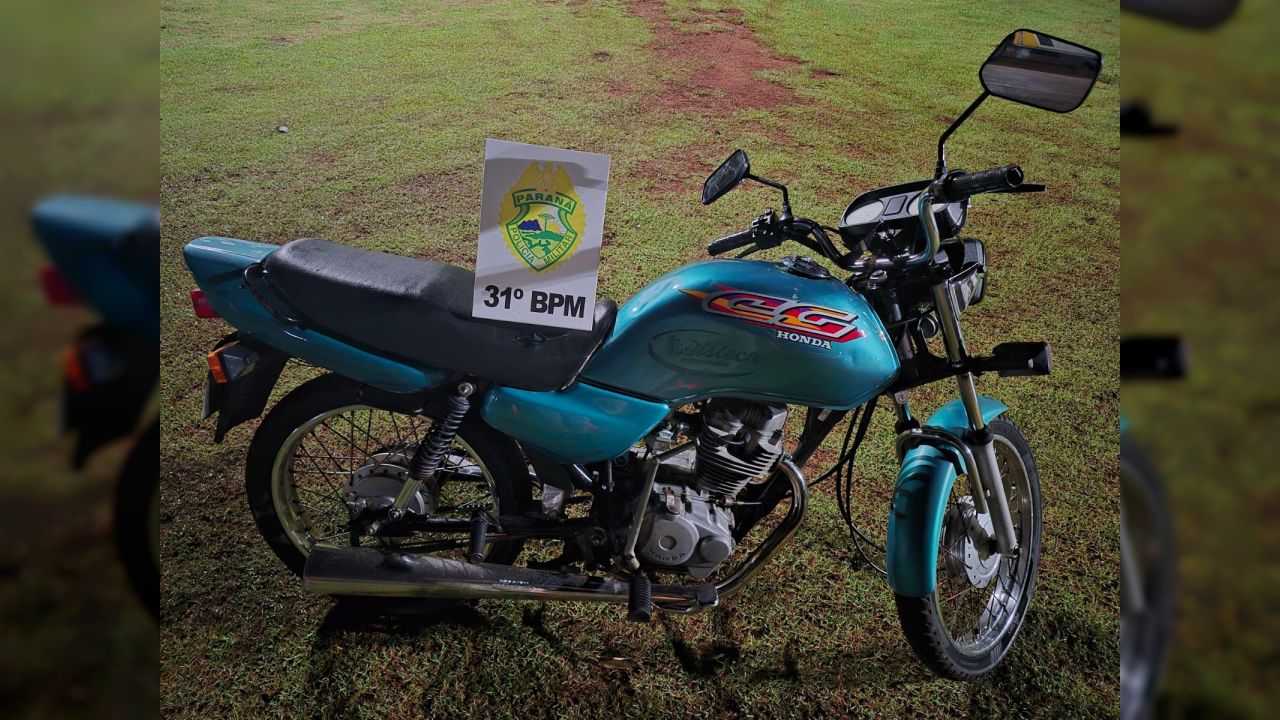Adolescente é apreendido após abandonar moto adulterada em Corbélia