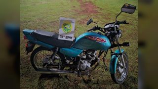 Imagem referente a notícia: Adolescente é apreendido após abandonar moto adulterada em Corbélia