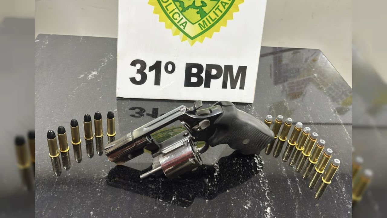 Homem é preso com revólver calibre .38 e 15 munições durante operação policial em Corbélia